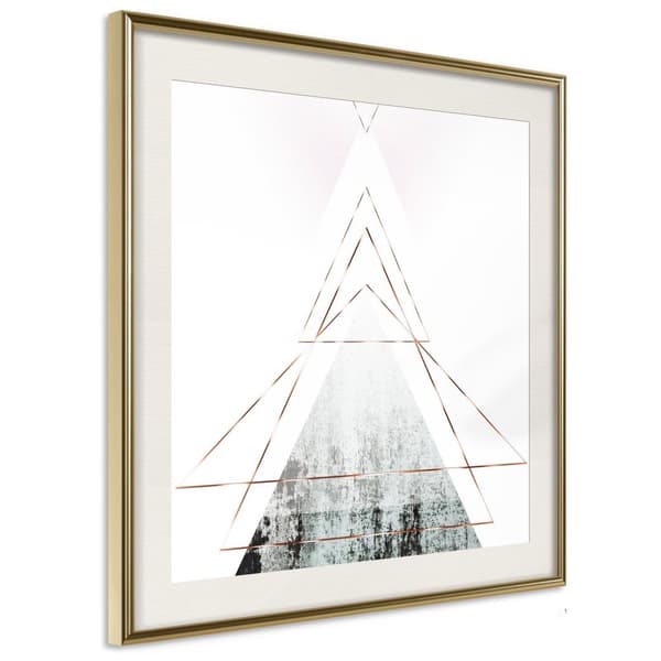 Inramad Poster / Tavla - Snow-Capped Peak (Square)
