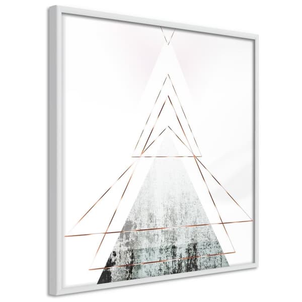 Inramad Poster / Tavla - Snow-Capped Peak (Square)