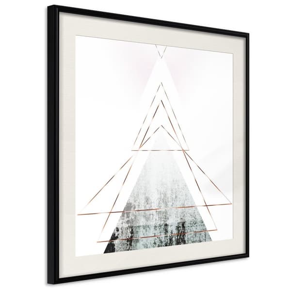 Inramad Poster / Tavla - Snow-Capped Peak (Square)