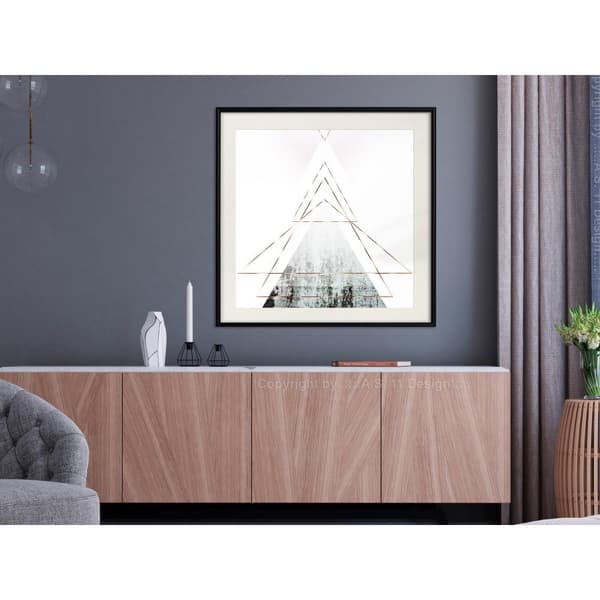 Inramad Poster / Tavla - Snow-Capped Peak (Square)