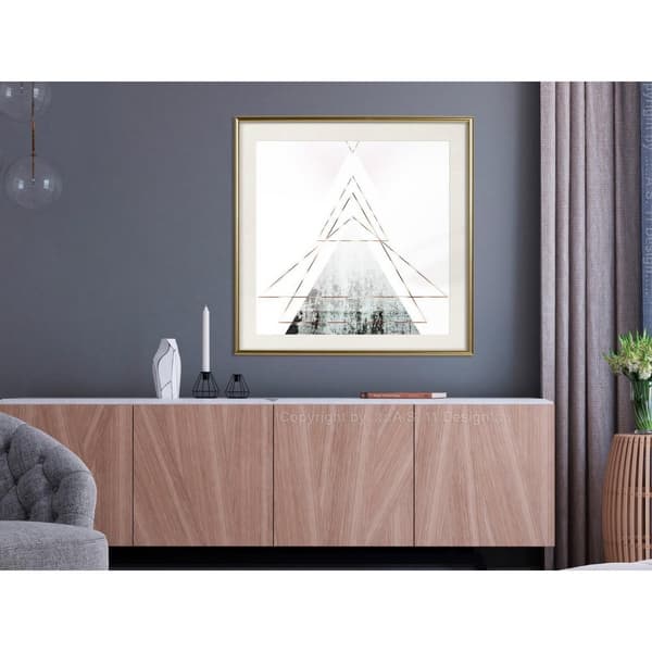 Inramad Poster / Tavla - Snow-Capped Peak (Square)