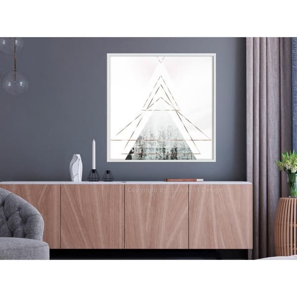 Inramad Poster / Tavla - Snow-Capped Peak (Square)