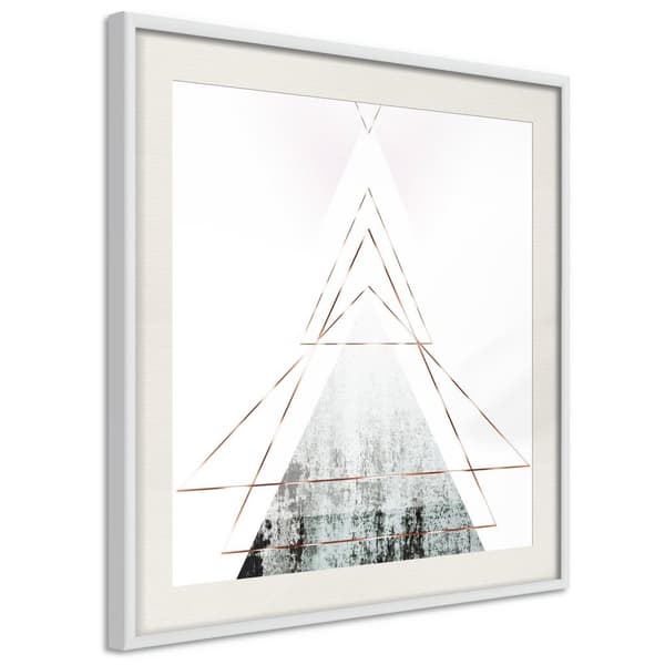 Inramad Poster / Tavla - Snow-Capped Peak (Square)