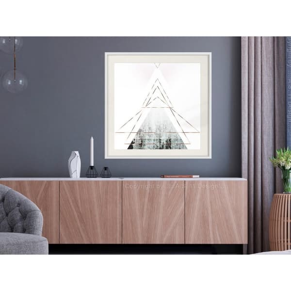 Inramad Poster / Tavla - Snow-Capped Peak (Square)