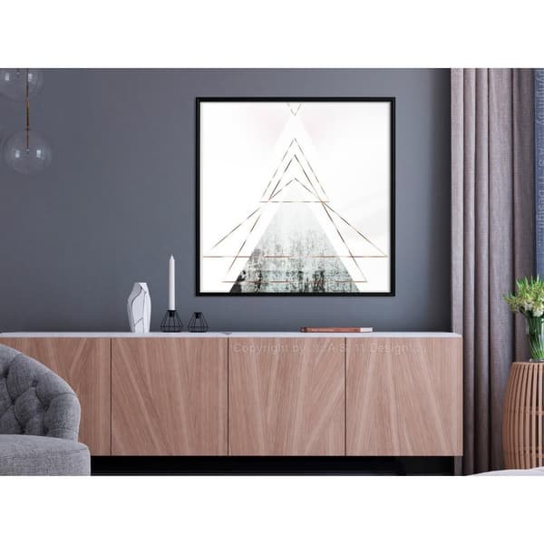 Inramad Poster / Tavla - Snow-Capped Peak (Square)