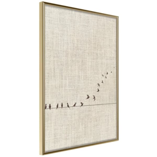 Inramad Poster / Tavla - Learning to Fly