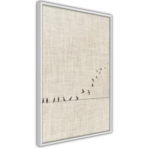 Inramad Poster / Tavla - Learning to Fly