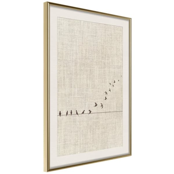 Inramad Poster / Tavla - Learning to Fly