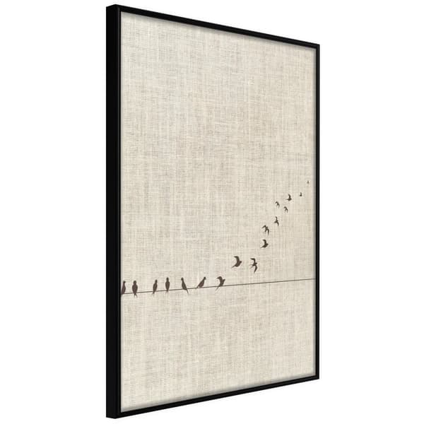 Inramad Poster / Tavla - Learning to Fly