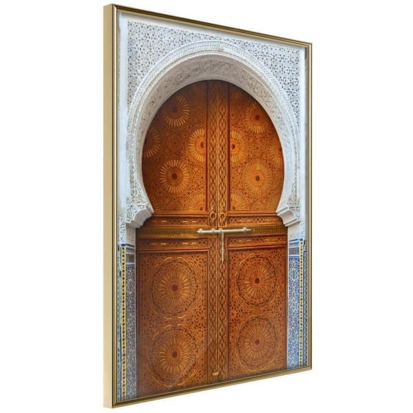 Inramad Poster / Tavla - Closed Passage (Brown)