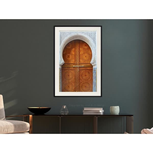 Inramad Poster / Tavla - Closed Passage (Brown)