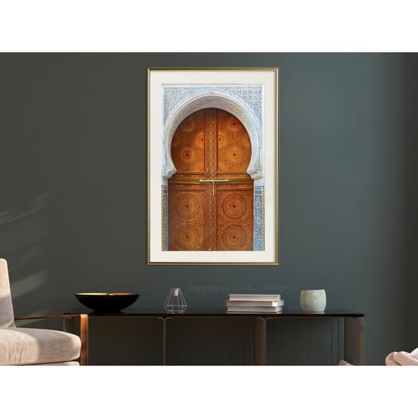 Inramad Poster / Tavla - Closed Passage (Brown)