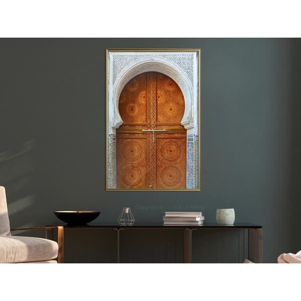 Inramad Poster / Tavla - Closed Passage (Brown)