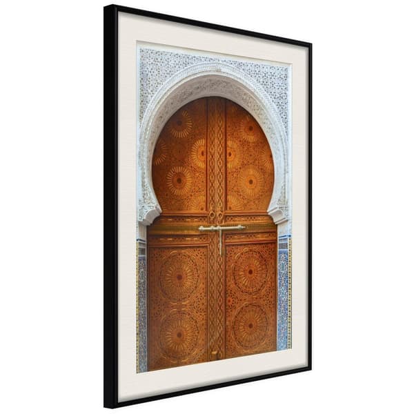 Inramad Poster / Tavla - Closed Passage (Brown)