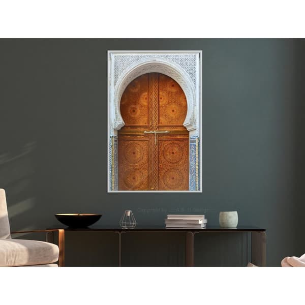 Inramad Poster / Tavla - Closed Passage (Brown)