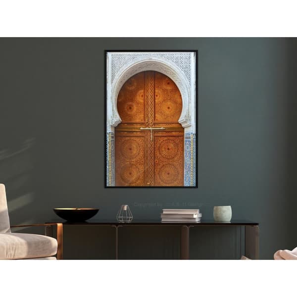 Inramad Poster / Tavla - Closed Passage (Brown)