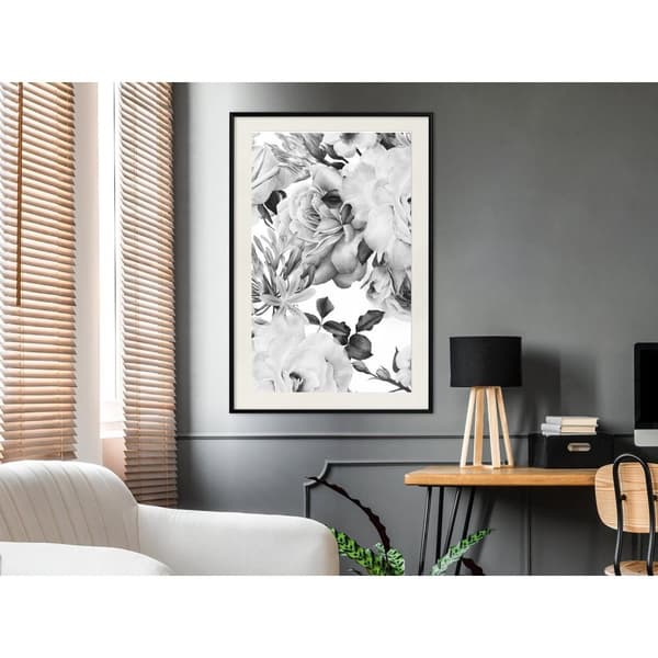 Inramad Poster / Tavla - Black and White Nature