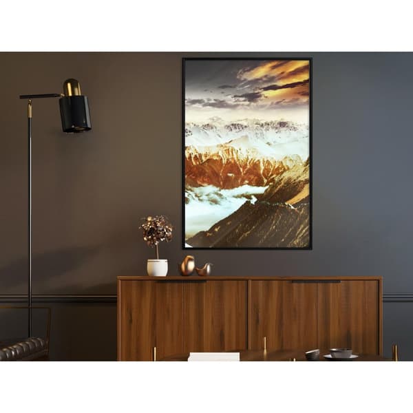 Inramad Poster / Tavla - Mountain Land