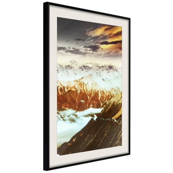 Inramad Poster / Tavla - Mountain Land