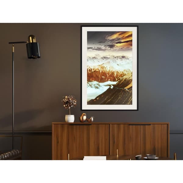 Inramad Poster / Tavla - Mountain Land