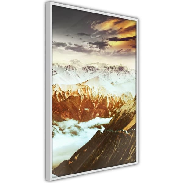 Inramad Poster / Tavla - Mountain Land