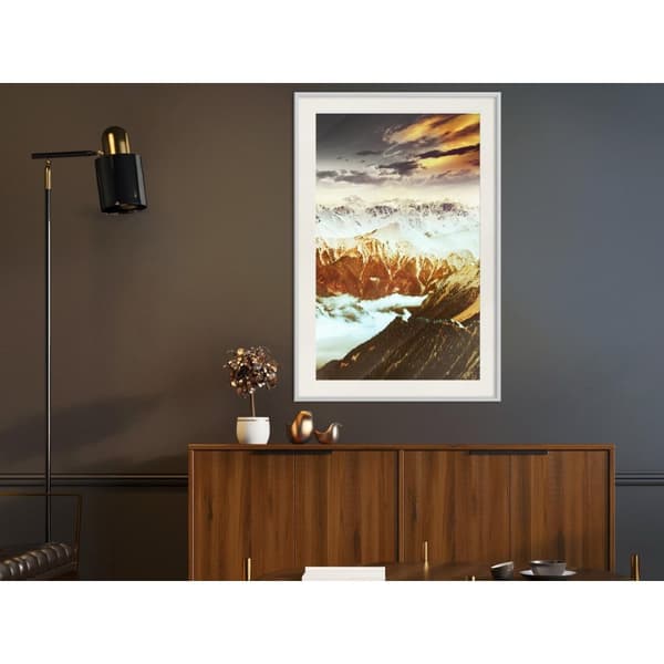 Inramad Poster / Tavla - Mountain Land
