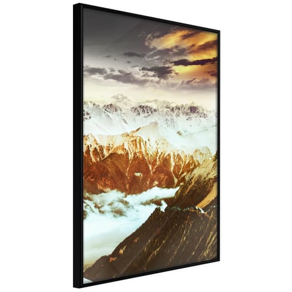Inramad Poster / Tavla - Mountain Land