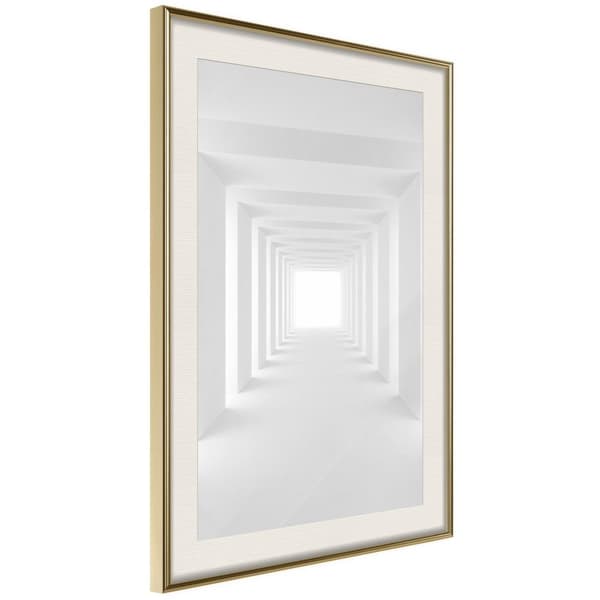 Inramad Poster / Tavla - Towards the Light Guldram med passepartout 40x60