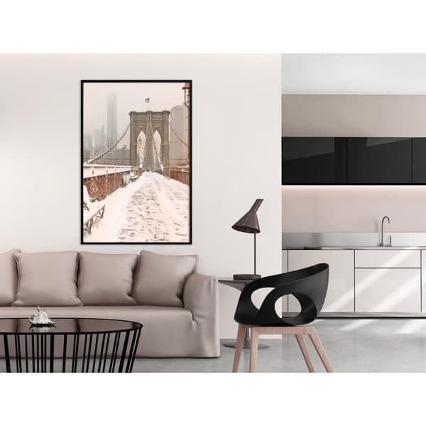 Inramad Poster / Tavla - Winter in New York