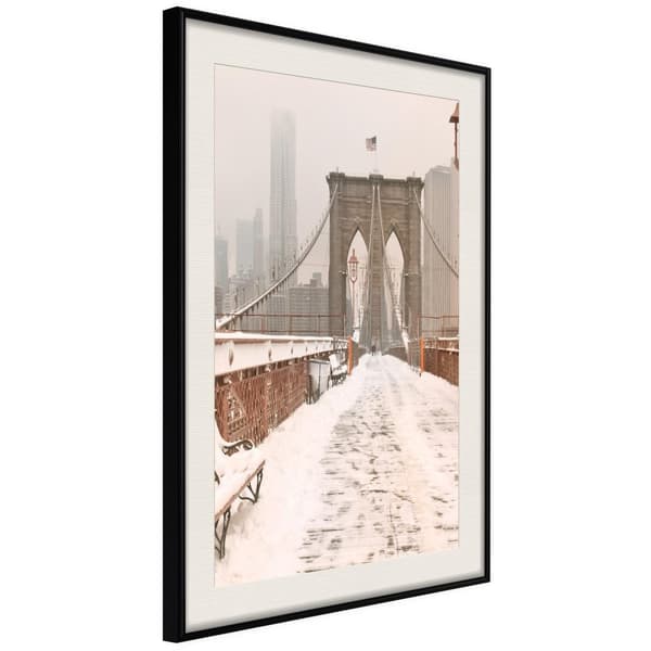 Inramad Poster / Tavla - Winter in New York