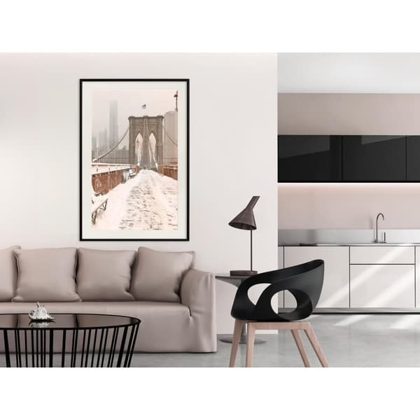 Inramad Poster / Tavla - Winter in New York