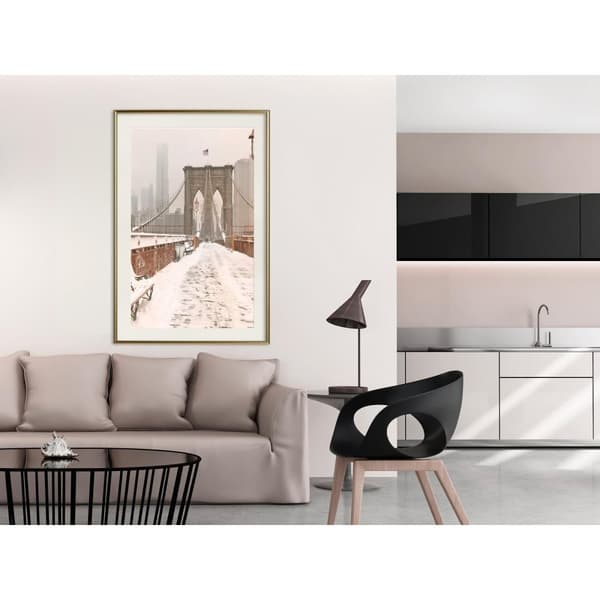 Inramad Poster / Tavla - Winter in New York