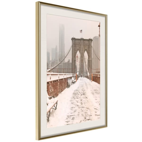Inramad Poster / Tavla - Winter in New York