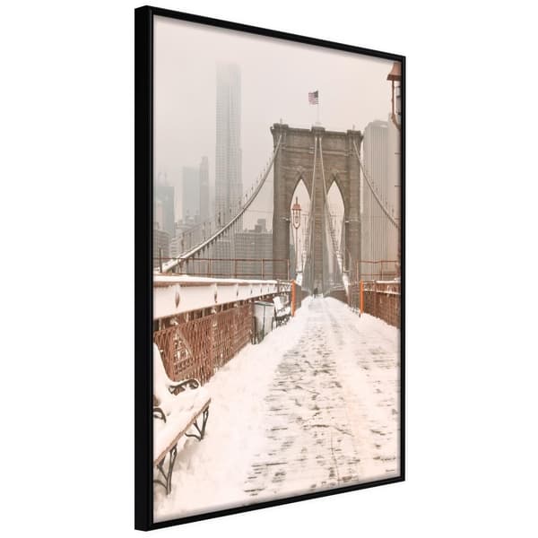 Inramad Poster / Tavla - Winter in New York