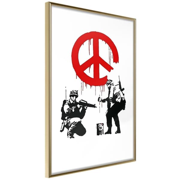 Inramad Poster / Tavla - Banksy: CND Soldiers I