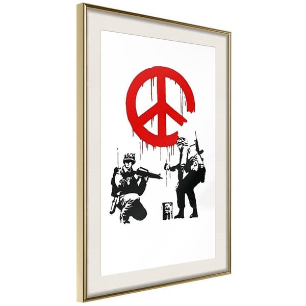 Inramad Poster / Tavla - Banksy: CND Soldiers I