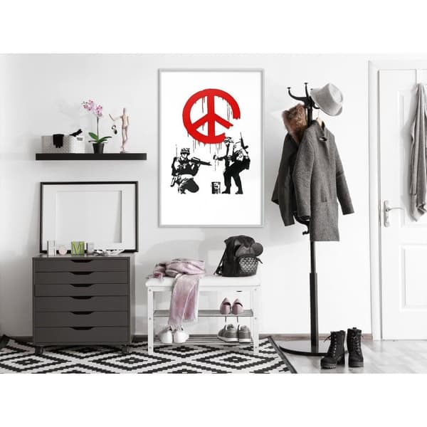Inramad Poster / Tavla - Banksy: CND Soldiers I