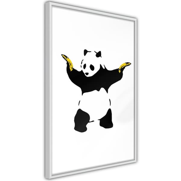 Inramad Poster / Tavla - Banksy: Panda With Guns