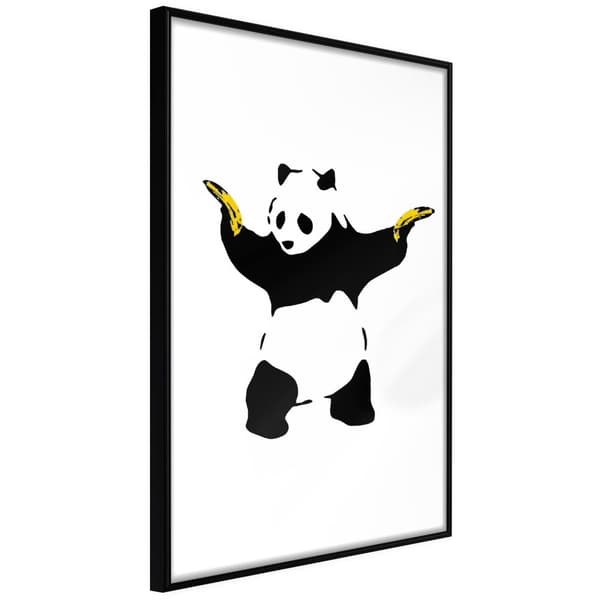 Inramad Poster / Tavla - Banksy: Panda With Guns