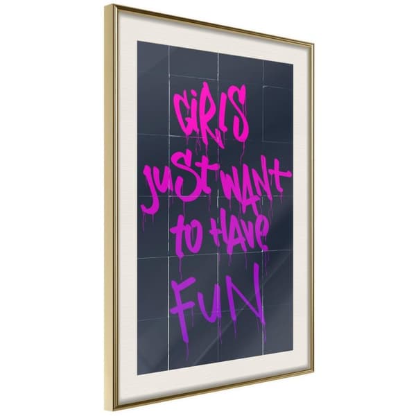Inramad Poster / Tavla - What Girls Want