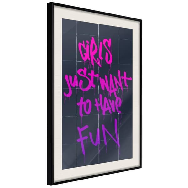 Inramad Poster / Tavla - What Girls Want