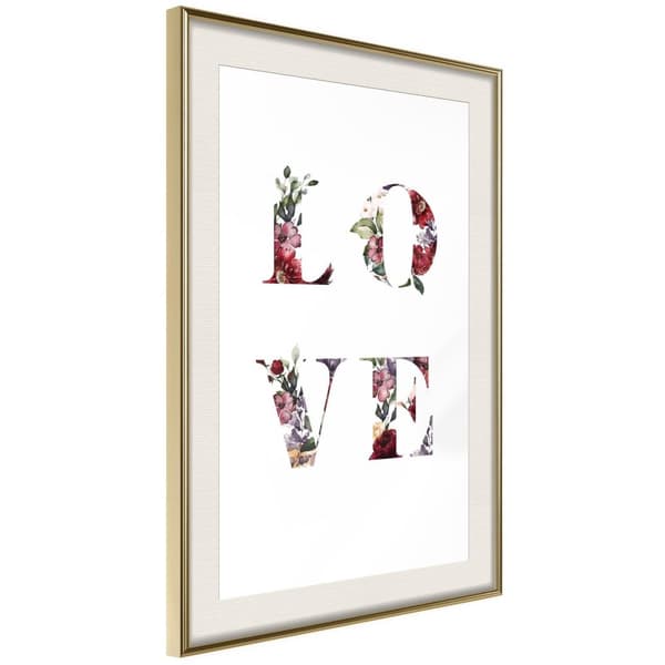 Inramad Poster / Tavla - Floral Love