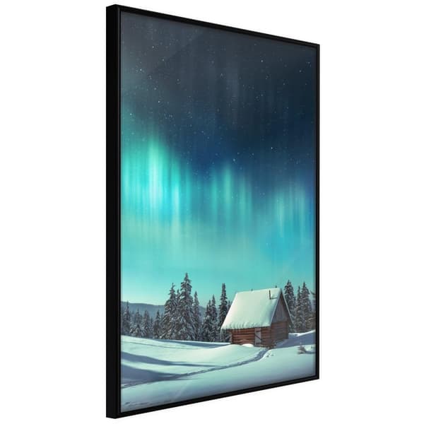 Inramad Poster / Tavla - Evening in the Iceland
