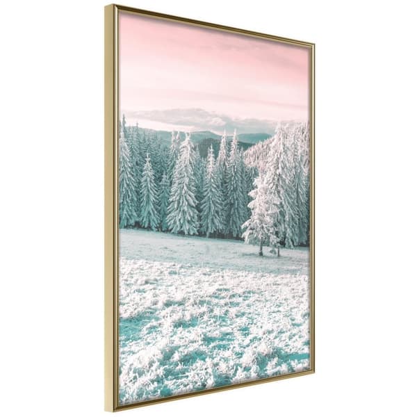 Inramad Poster / Tavla - Frosty Landscape