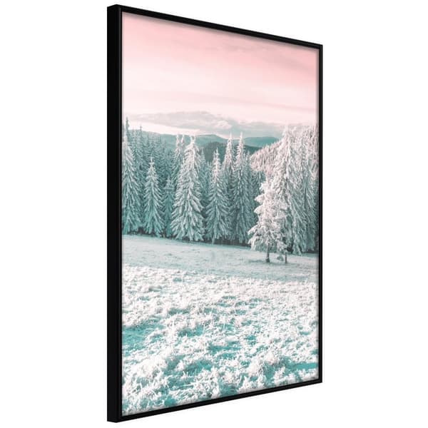 Inramad Poster / Tavla - Frosty Landscape