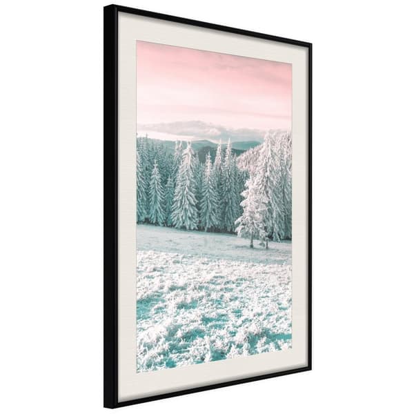 Inramad Poster / Tavla - Frosty Landscape