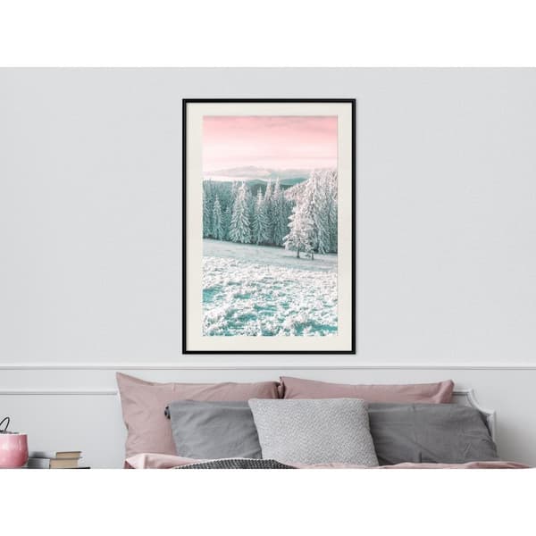 Inramad Poster / Tavla - Frosty Landscape
