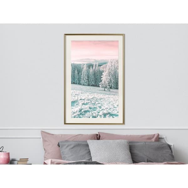Inramad Poster / Tavla - Frosty Landscape