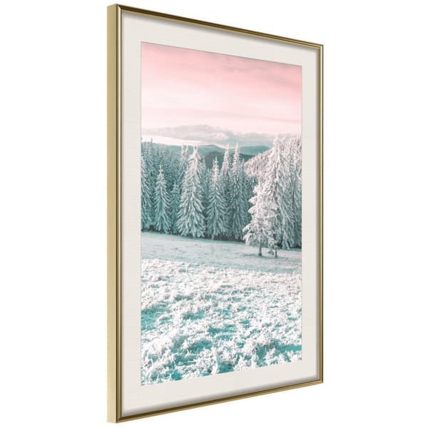 Inramad Poster / Tavla - Frosty Landscape