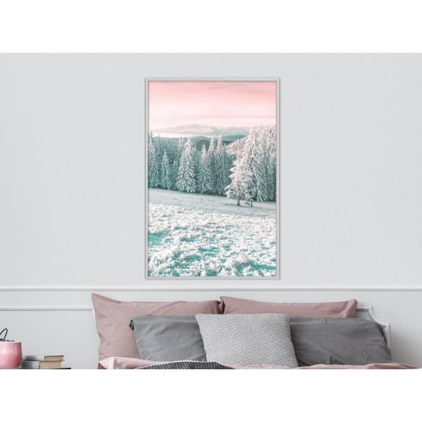 Inramad Poster / Tavla - Frosty Landscape